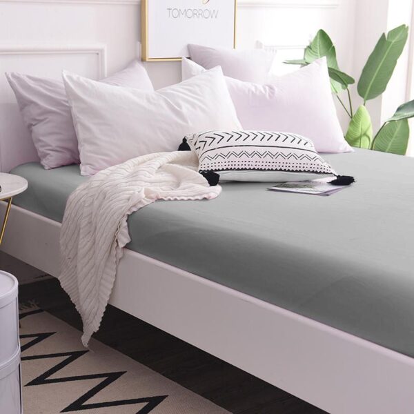 Простирадло на резинці – сіре