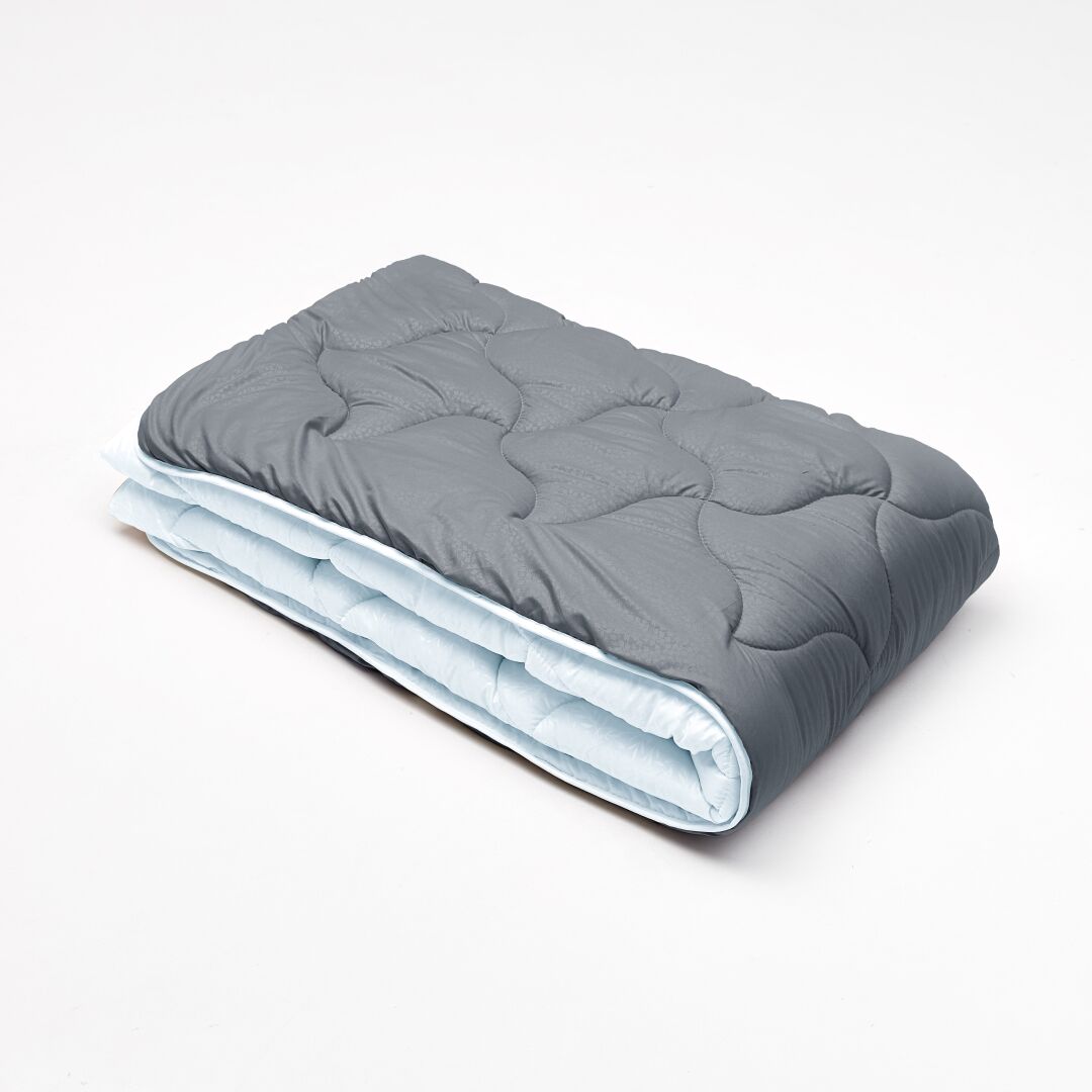 Ковдра мікрофібра дует - небесний/графіт Ковдра мікрофібра дует - небесний/графіт