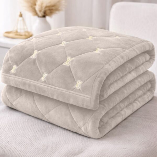 Велюрове покривало «луі» – бежевий