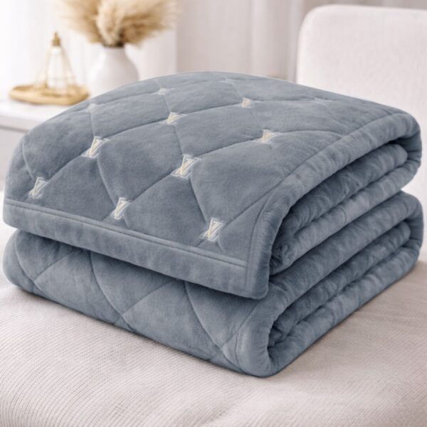 Велюрове покривало «луі» – сірий