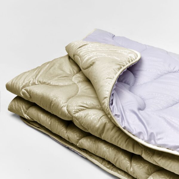 Ковдра мікрофібра дует бузок/золотий