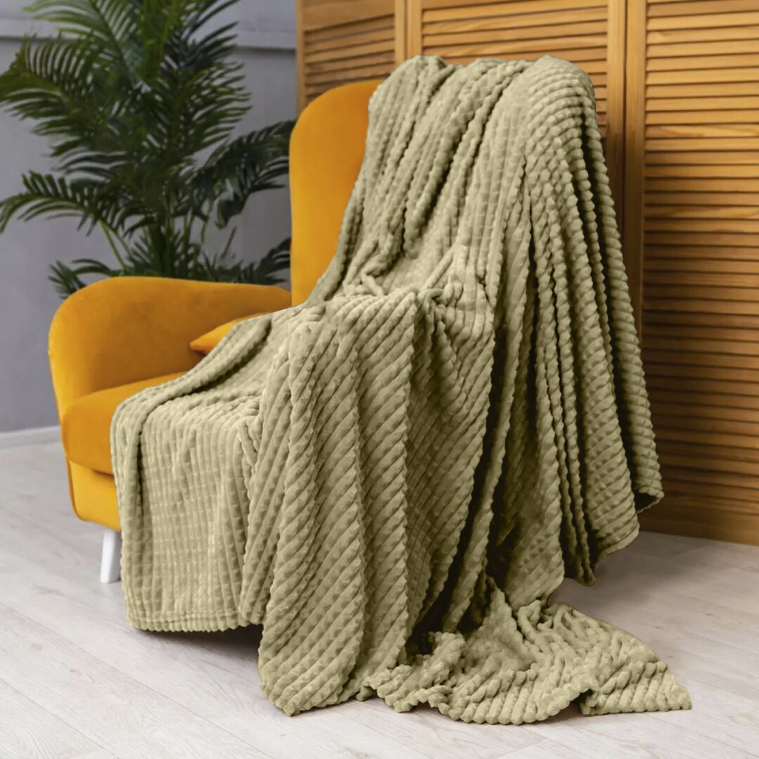 Плед бамбуковий «крокодил» - оливковий Плед бамбуковий «крокодил» - оливковий