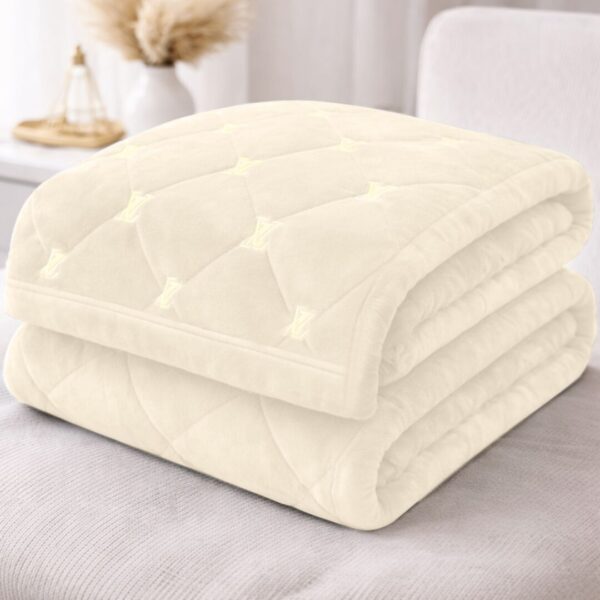 Велюрове покривало «луі» – молочний