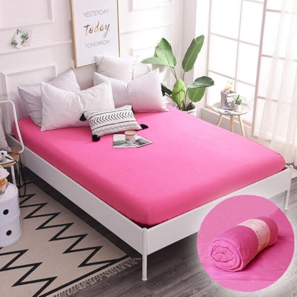 Простирадло на резинці – малинове