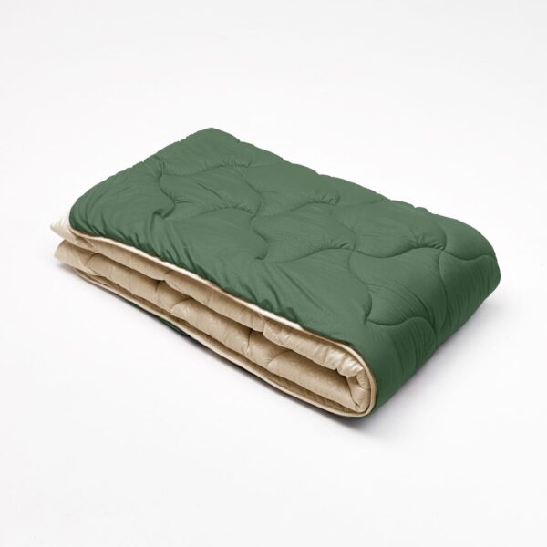 Ковдра мікрофібра дует – зелений/бронза