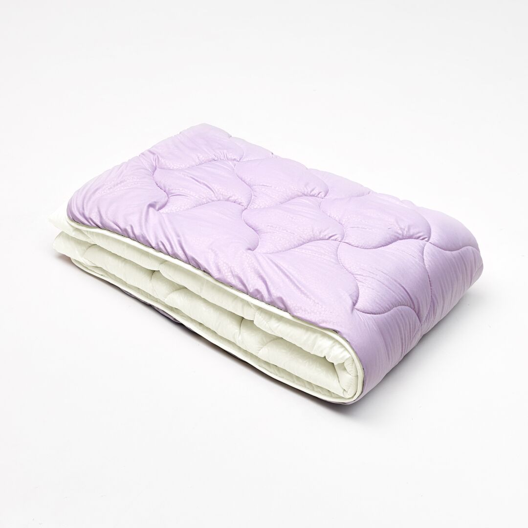 Ковдра мікрофібра дует молочний/фіалка Ковдра мікрофібра дует молочний/фіалка