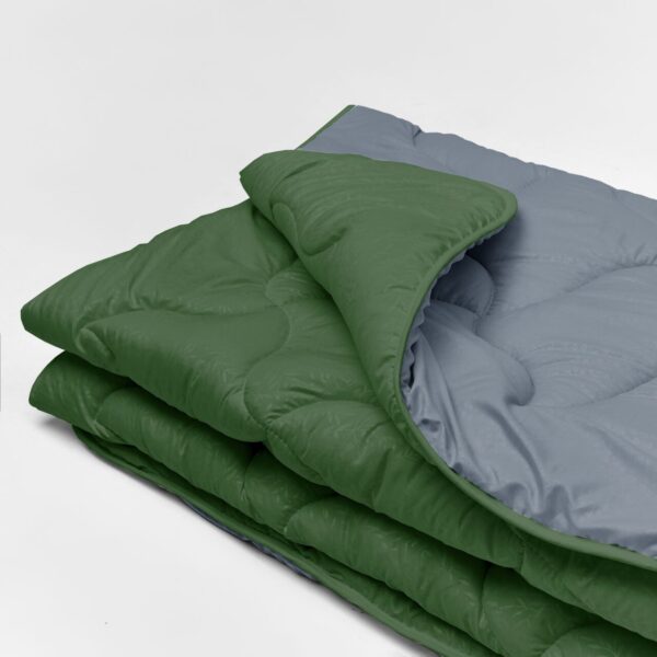 Ковдра мікрофібра дует – зелений/графіт