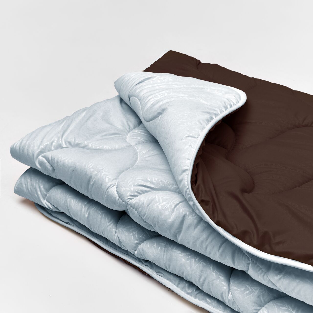 Ковдра мікрофібра дует - сріблястий/шоколад - photo-2 Ковдра мікрофібра дует - сріблястий/шоколад - photo-2