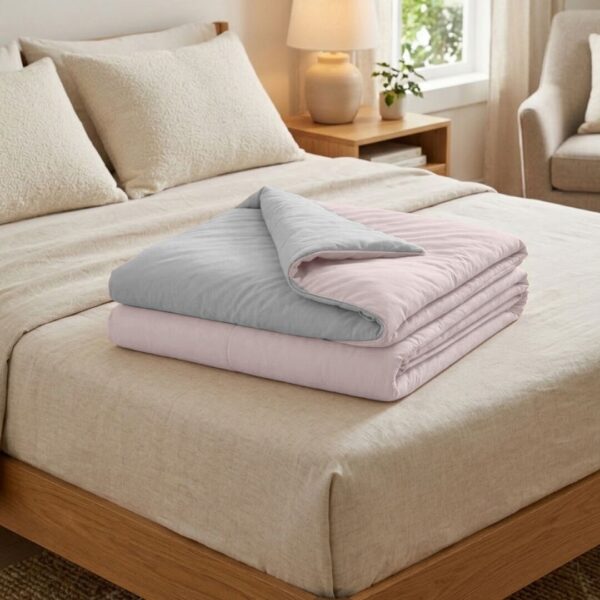 Літня ковдра “крижана спека” – пудрово-сірий