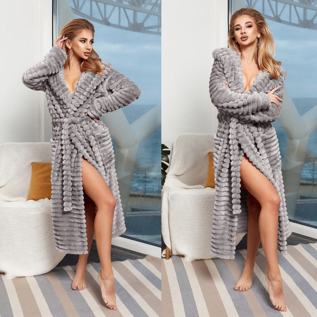 Жіночий халат "еліт" - сріблястий Жіночий халат "еліт" - сріблястий