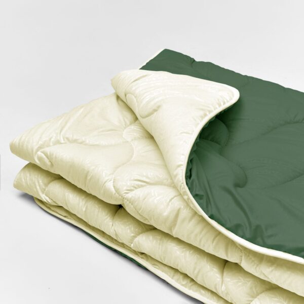 Ковдра мікрофібра дует – зелений/крем