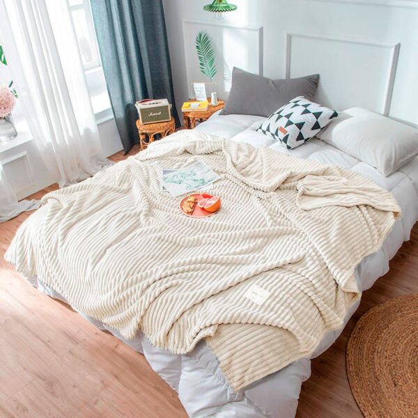 Плед бамбуковий – пудровий