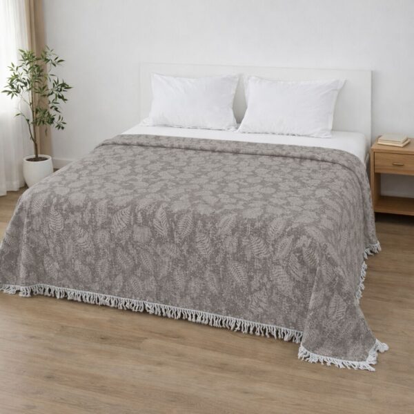 Муслінове покривало «листопад» - світло-сірий