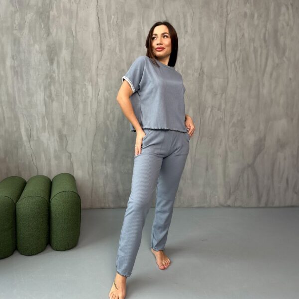 Трикотажний костюм-піжама “мустанг” – графіт