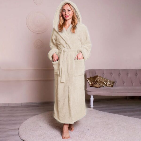 Жіночий махровий халат “лінда” – молочний
