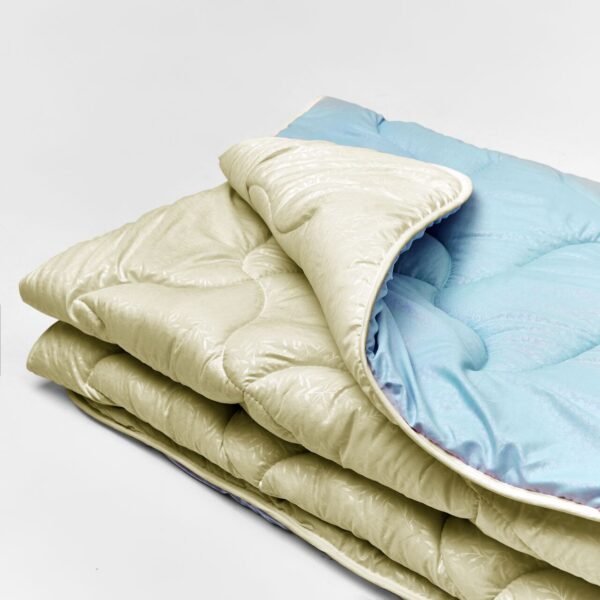 Ковдра мікрофібра дует – блакитний/золото