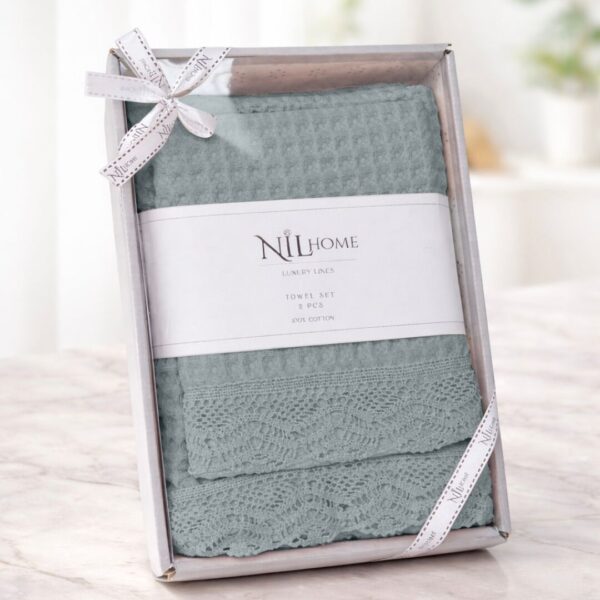 Набір вафельних банних рушників ajour – сірі