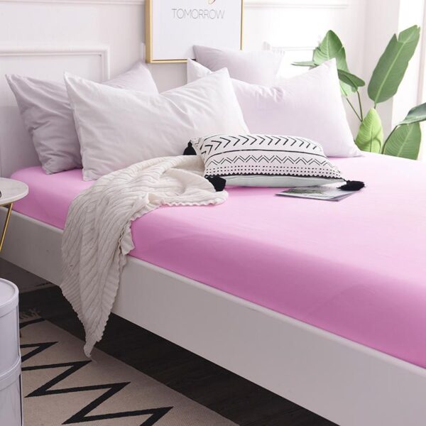 Простирадло на резинці – рожеве