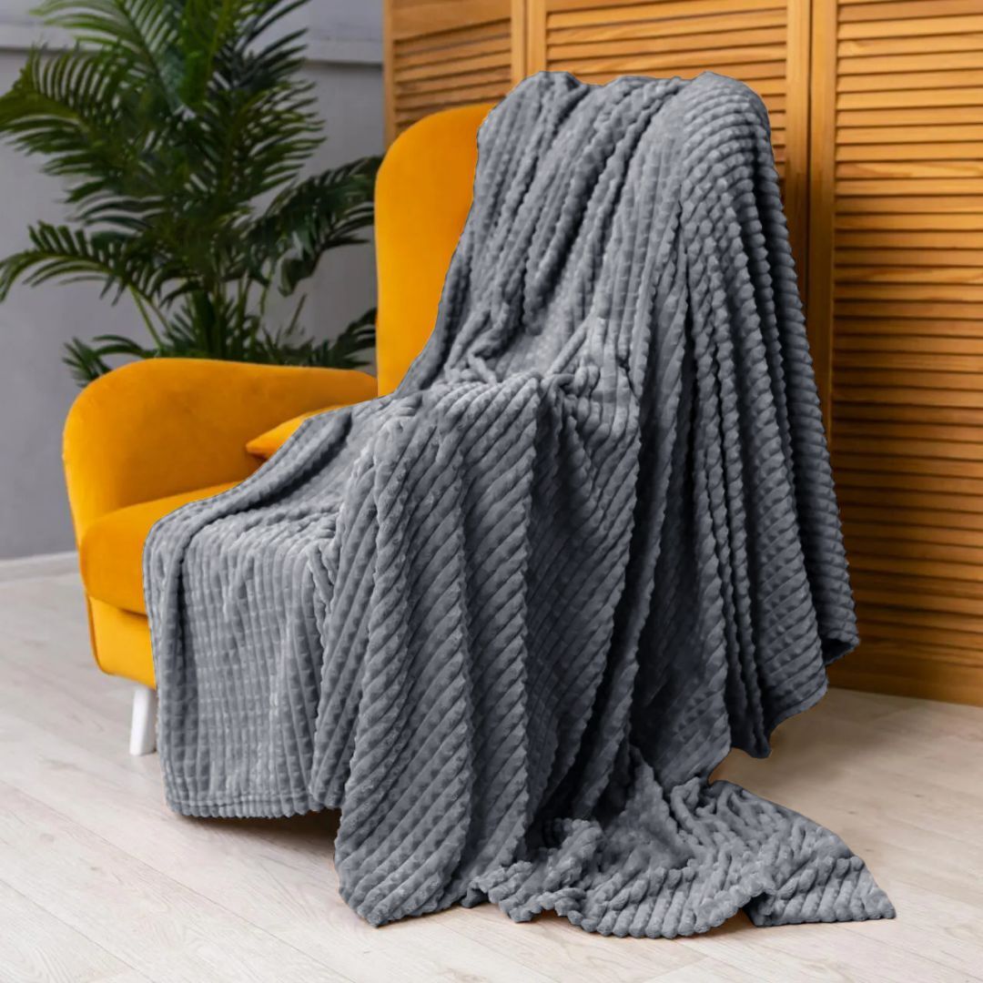 Плед бамбуковий «крокодил» - графітовий Плед бамбуковий «крокодил» - графітовий