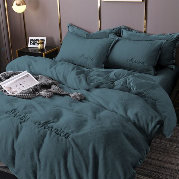 Комплект постільної білизни велюр Базилік