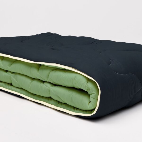 Ковдра мікрофібра дует – чорний/оливка