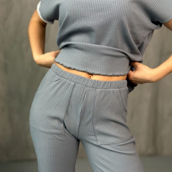 Трикотажний костюм-піжама “мустанг” – графіт