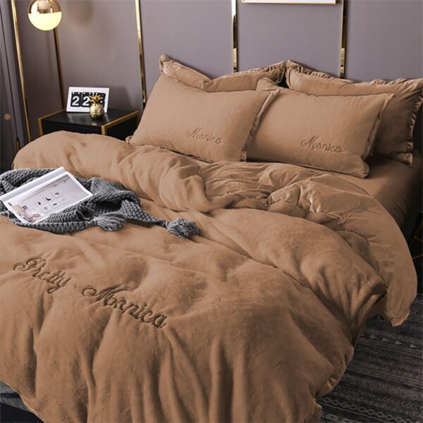 Комплект постільної білизни велюр Кориця Комплект постільної білизни велюр Кориця