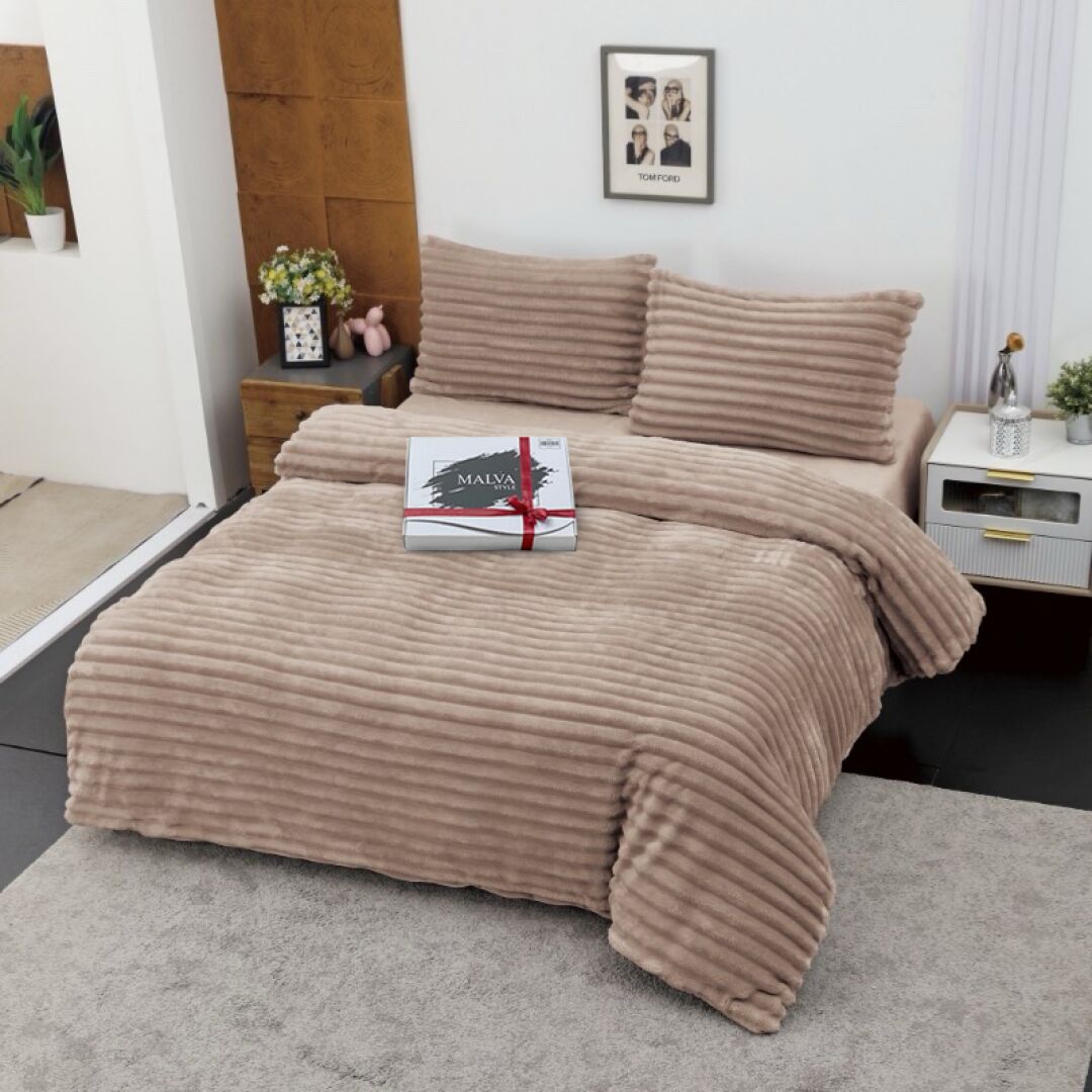 Комплект постільної білизни велюр Амелі-капучіно Комплект постільної білизни велюр Амелі-капучіно