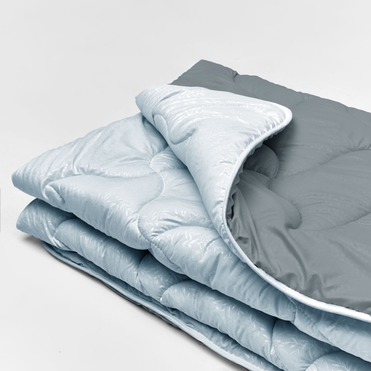 Ковдра мікрофібра дует - небесний/графіт - photo-2 Ковдра мікрофібра дует - небесний/графіт - photo-2