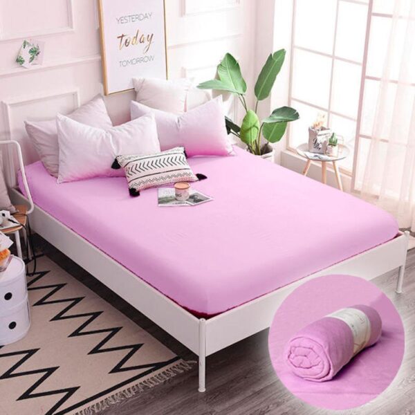 Простирадло на резинці – рожеве