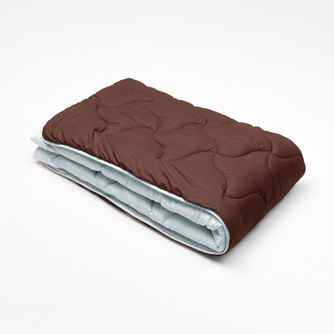 Ковдра мікрофібра дует - сріблястий/шоколад Ковдра мікрофібра дует - сріблястий/шоколад