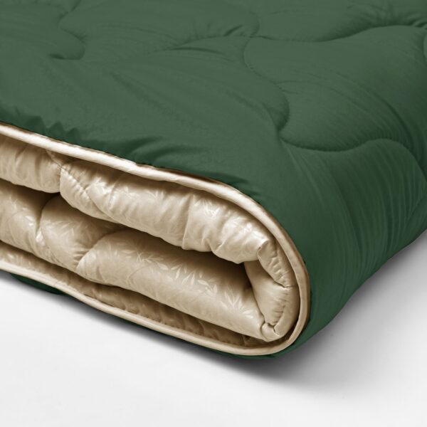 Ковдра мікрофібра дует – зелений/бронза