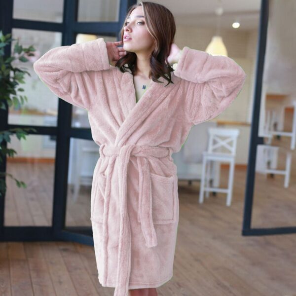 Жіночий махровий халат "венді" - перлинний