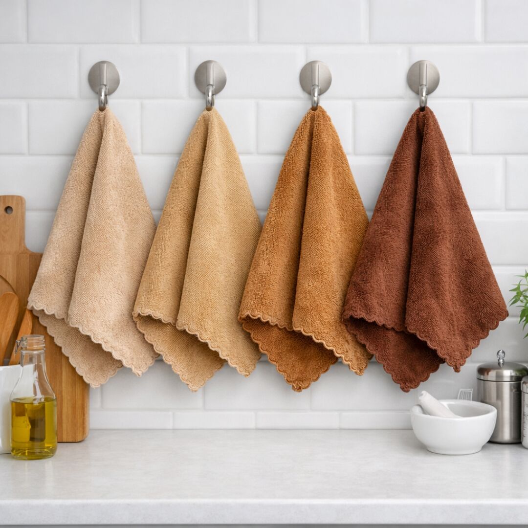 Набір кухонних рушників "відтінки шоколаду" Набір кухонних рушників "відтінки шоколаду"