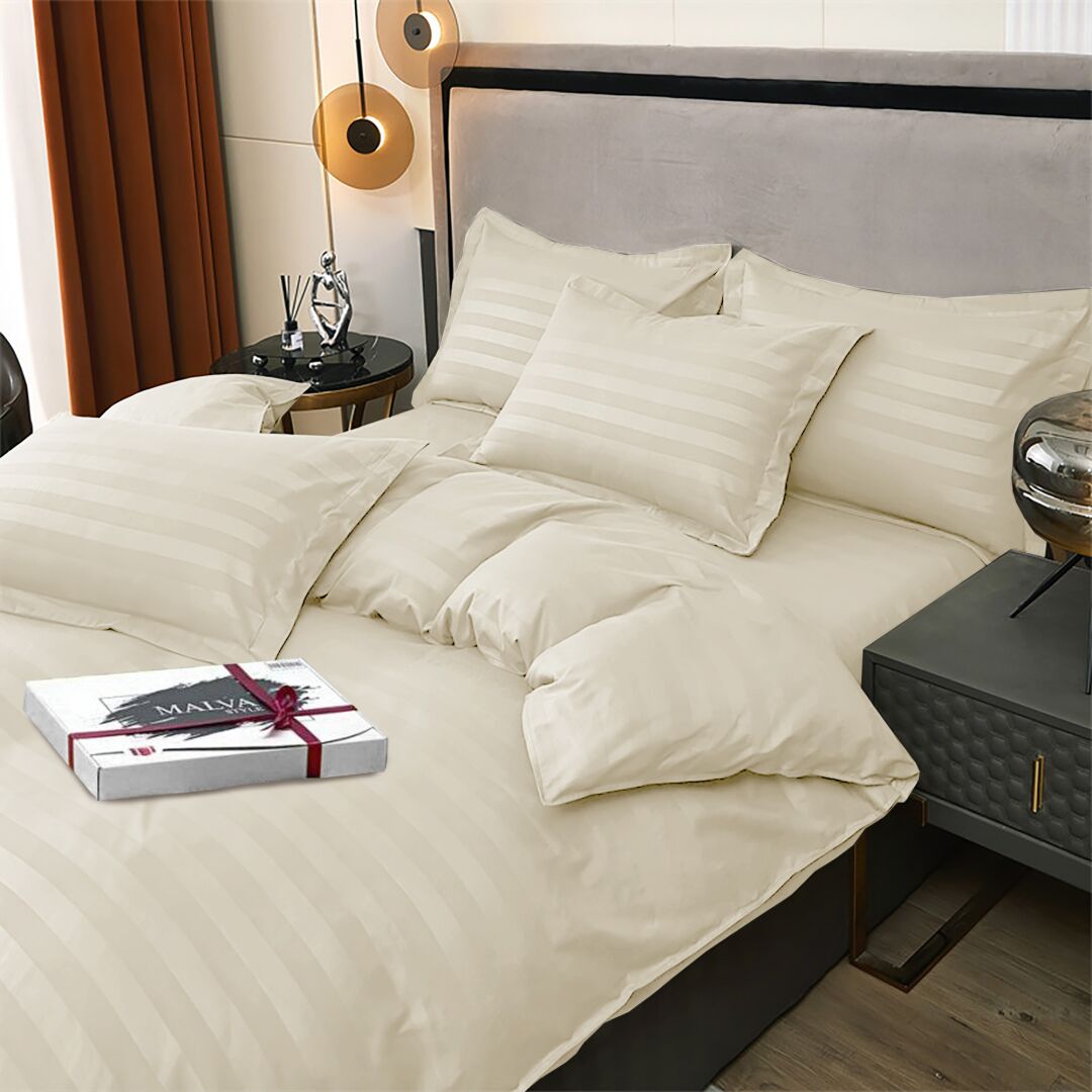 Комплект постільної білизни італійський сатин Вершки Комплект постільної білизни італійський сатин Вершки