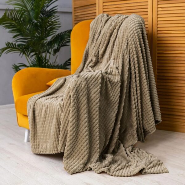 Плед бамбуковий «крокодил» – латте