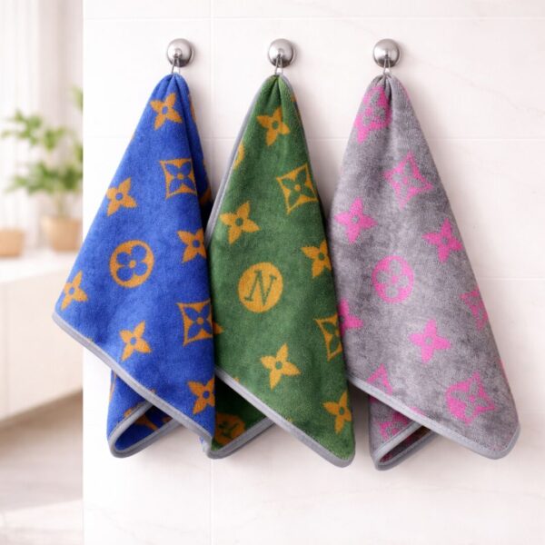 Набір кухонних рушників “бренд” – синьо-зелені