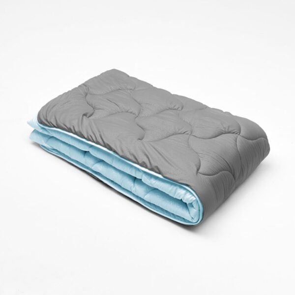 Ковдра мікрофібра дует сірий/бірюза