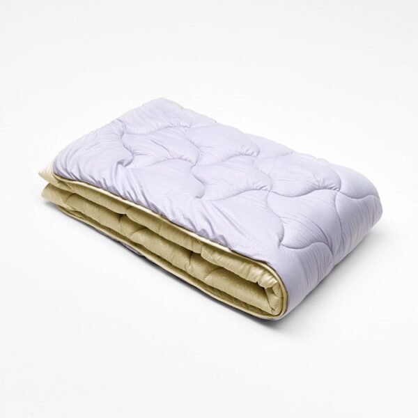 Ковдра мікрофібра дует бузок/золотий