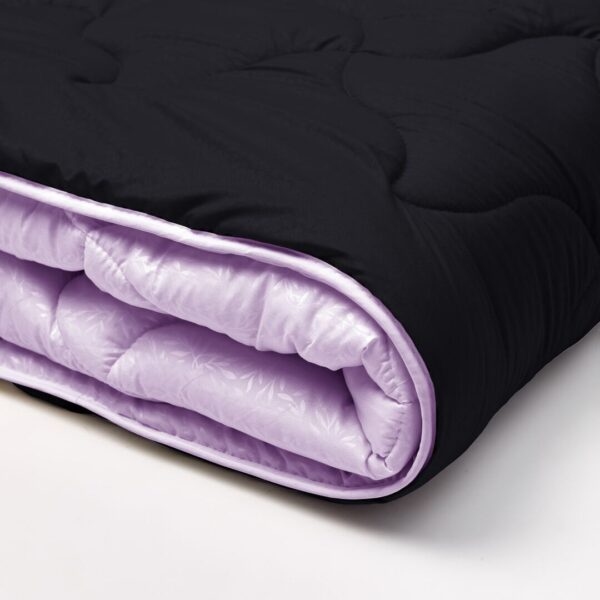 Ковдра мікрофібра дует – чорний/фіалка