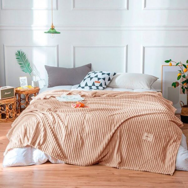 Плед бамбуковий – персиково-кораловий