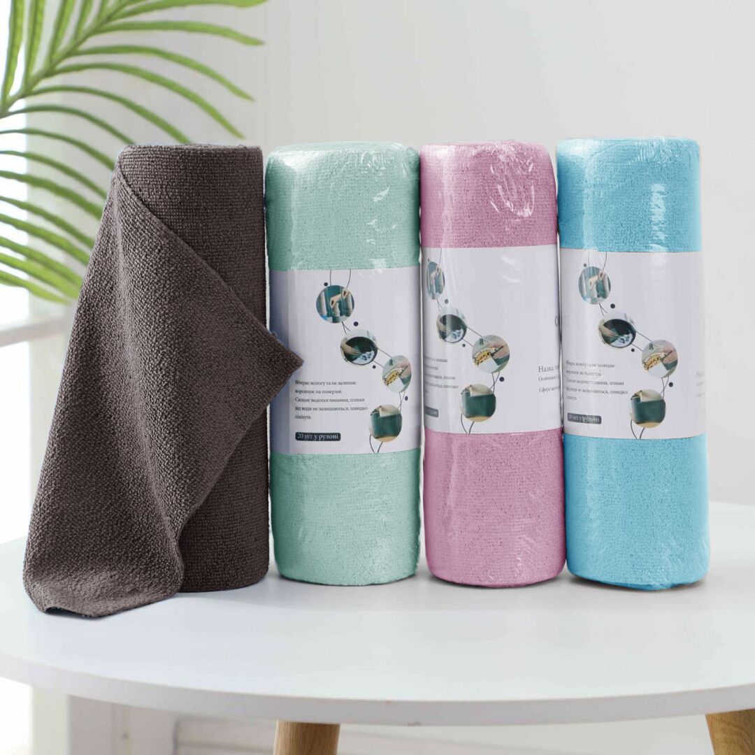 Рушник відривний «мікрофібра» - світло-сірий Рушник відривний «мікрофібра» - світло-сірий