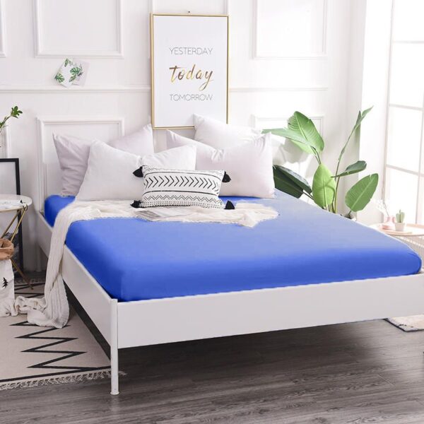 Простирадло на резинці – синє