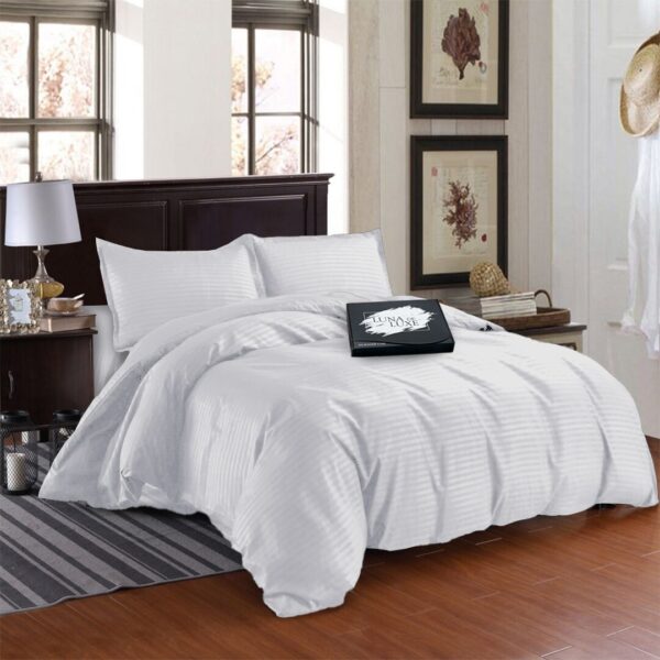 Комплект постільної білизни атласний сатин Біла лілія