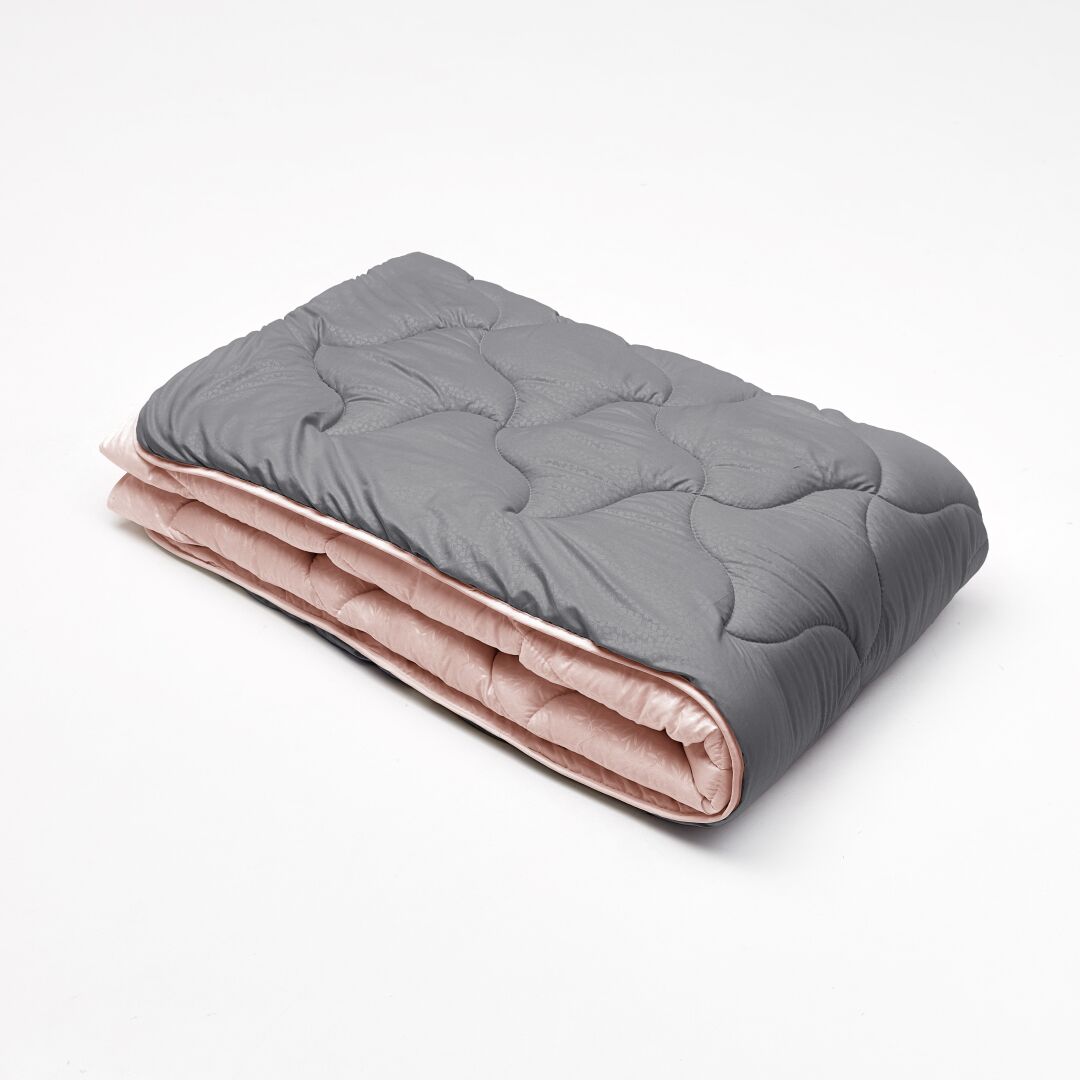 Ковдра мікрофібра дует сірий/персик Ковдра мікрофібра дует сірий/персик