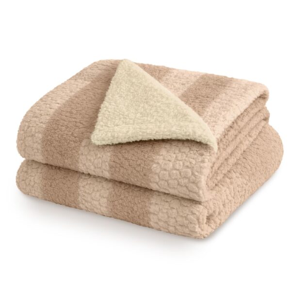 Плед-шерпа - бежева смужка