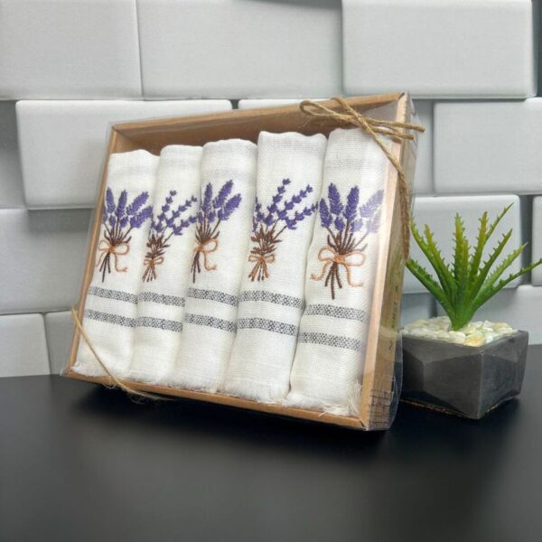 Набір кухонних рушників котонові – лаванда