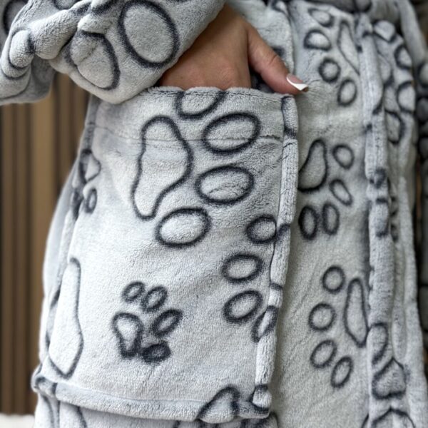 Жіночий велюровий халат «catwoman» – сірий