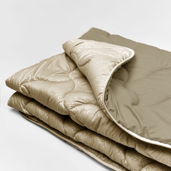 Ковдра мікрофібра дует оливка/золото