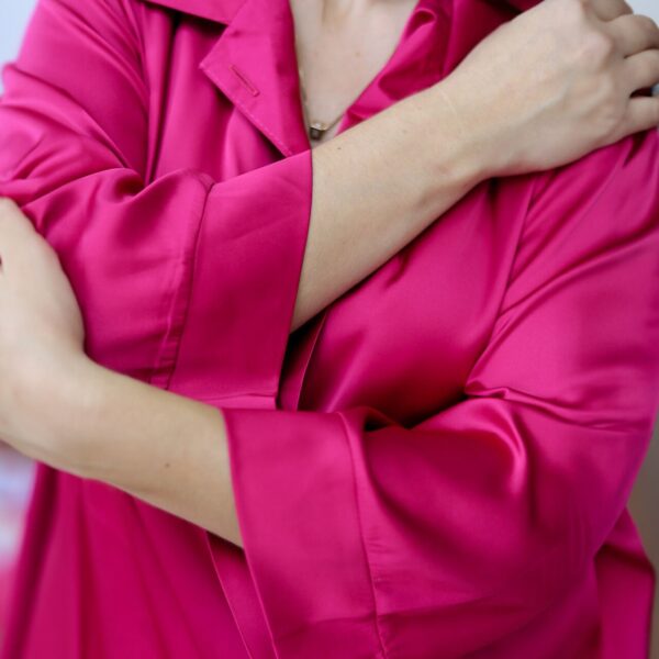 Костюм-піжама шовк – малина